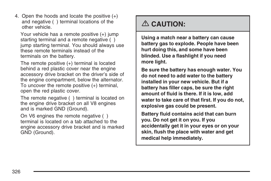 Caution | GMC 2007 Savana User Manual | Page 326 / 452