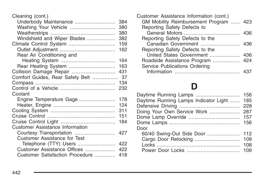 GMC 2007 Savana User Manual | Page 442 / 452