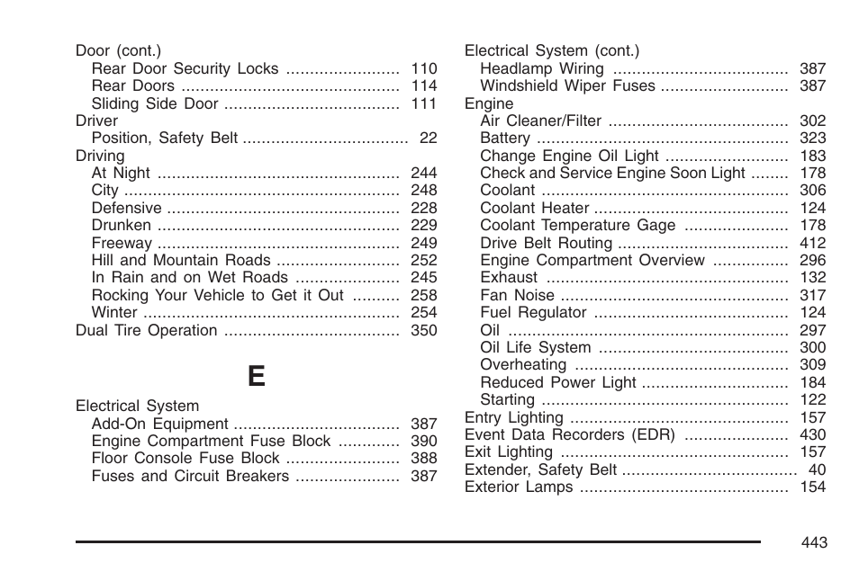 GMC 2007 Savana User Manual | Page 443 / 452