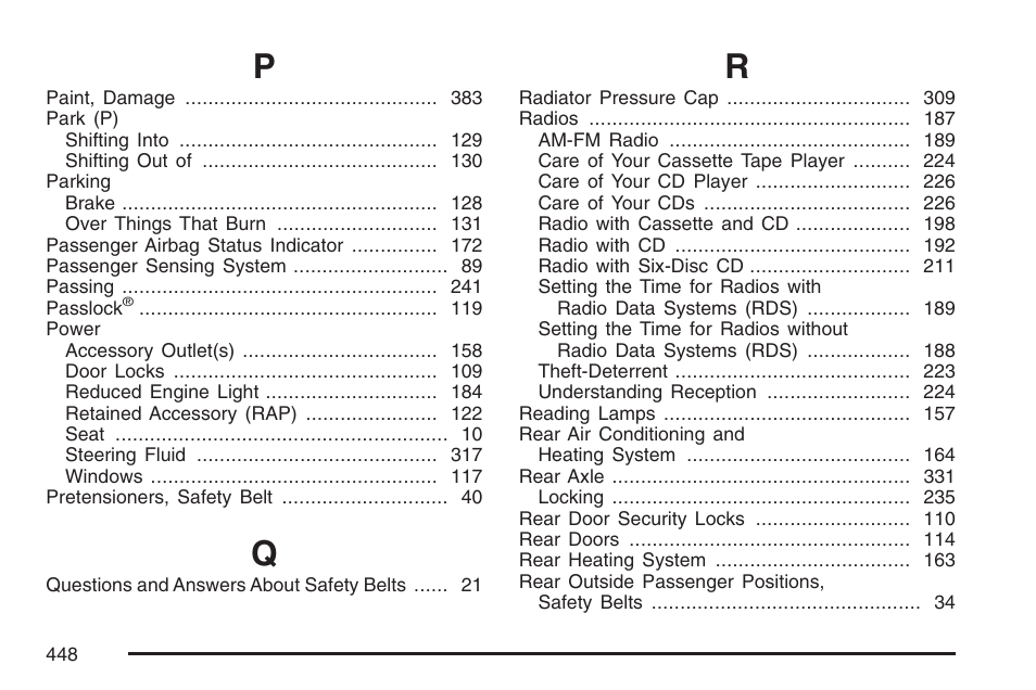 GMC 2007 Savana User Manual | Page 448 / 452