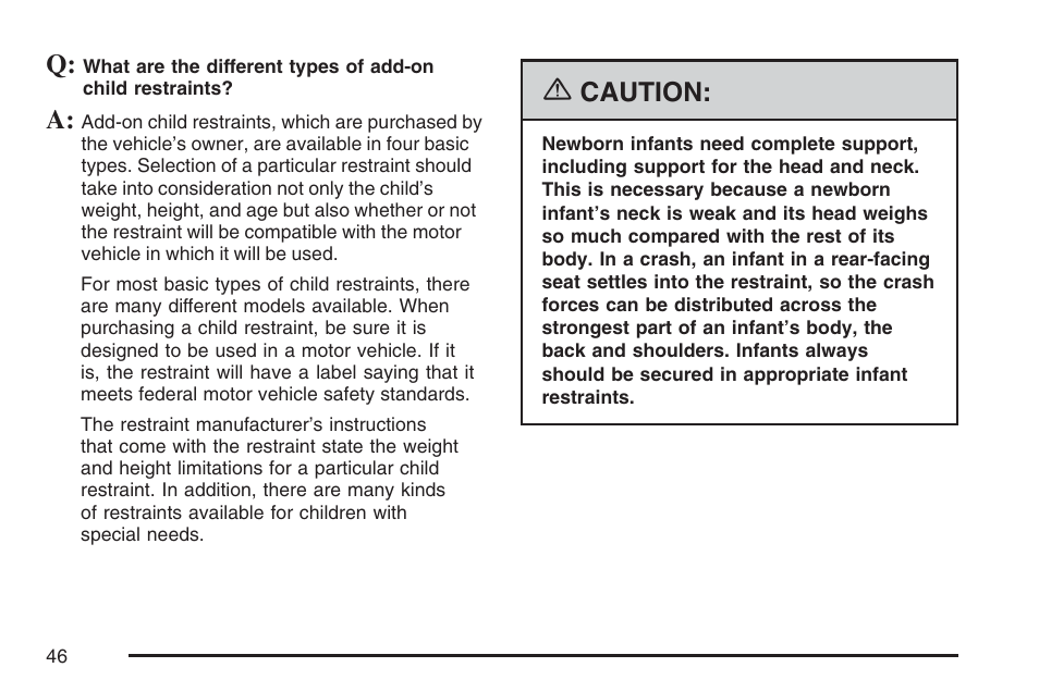 Caution | GMC 2007 Savana User Manual | Page 46 / 452