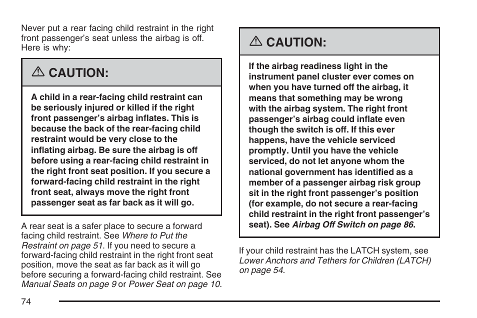 GMC 2007 Savana User Manual | Page 74 / 452