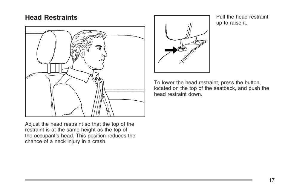 Head restraints | GMC 2007 Envoy User Manual | Page 17 / 562