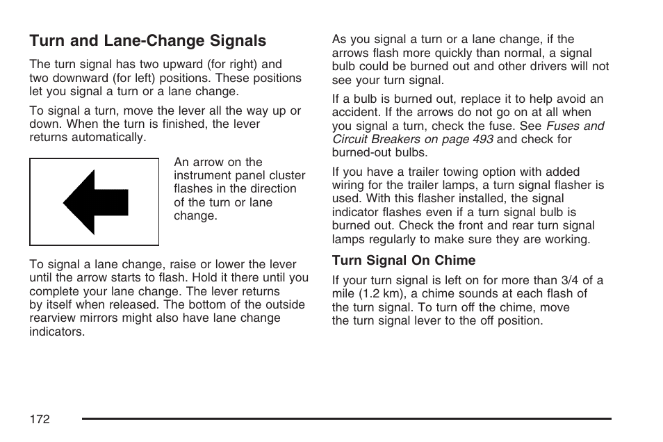 Turn and lane-change signals | GMC 2007 Envoy User Manual | Page 172 / 562