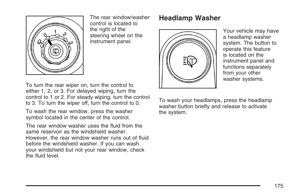 Headlamp washer | GMC 2007 Envoy User Manual | Page 175 / 562
