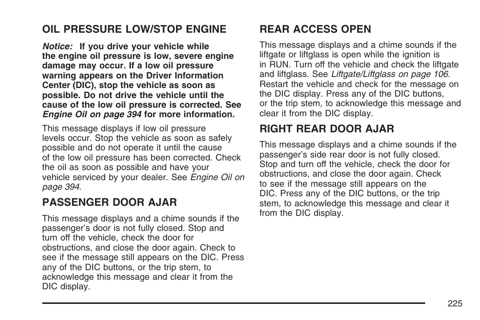 GMC 2007 Envoy User Manual | Page 225 / 562