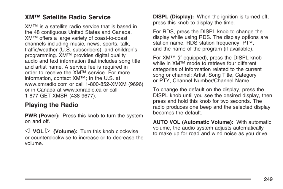 GMC 2007 Envoy User Manual | Page 249 / 562