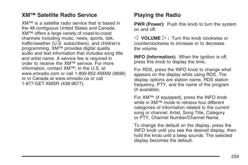 GMC 2007 Envoy User Manual | Page 259 / 562