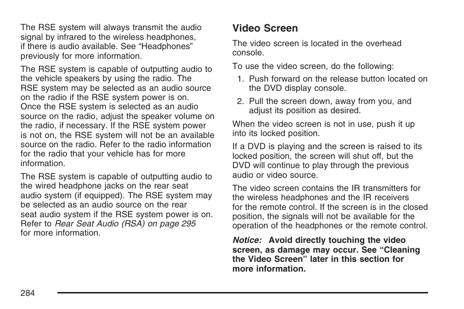 Video screen | GMC 2007 Envoy User Manual | Page 284 / 562