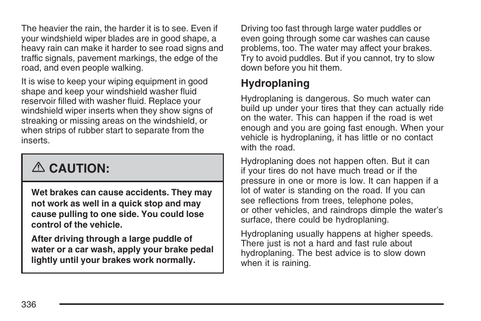 Caution | GMC 2007 Envoy User Manual | Page 336 / 562