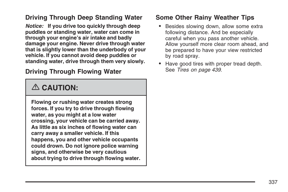 Caution | GMC 2007 Envoy User Manual | Page 337 / 562