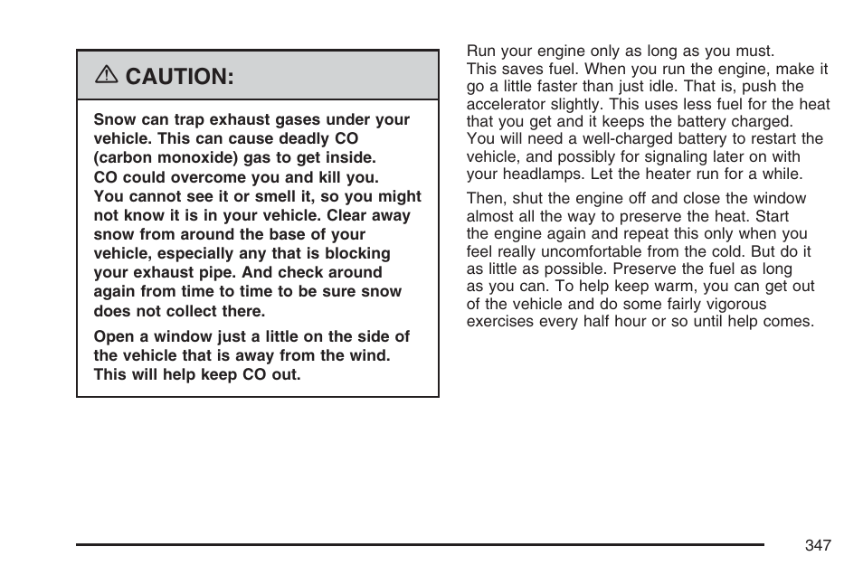 Caution | GMC 2007 Envoy User Manual | Page 347 / 562