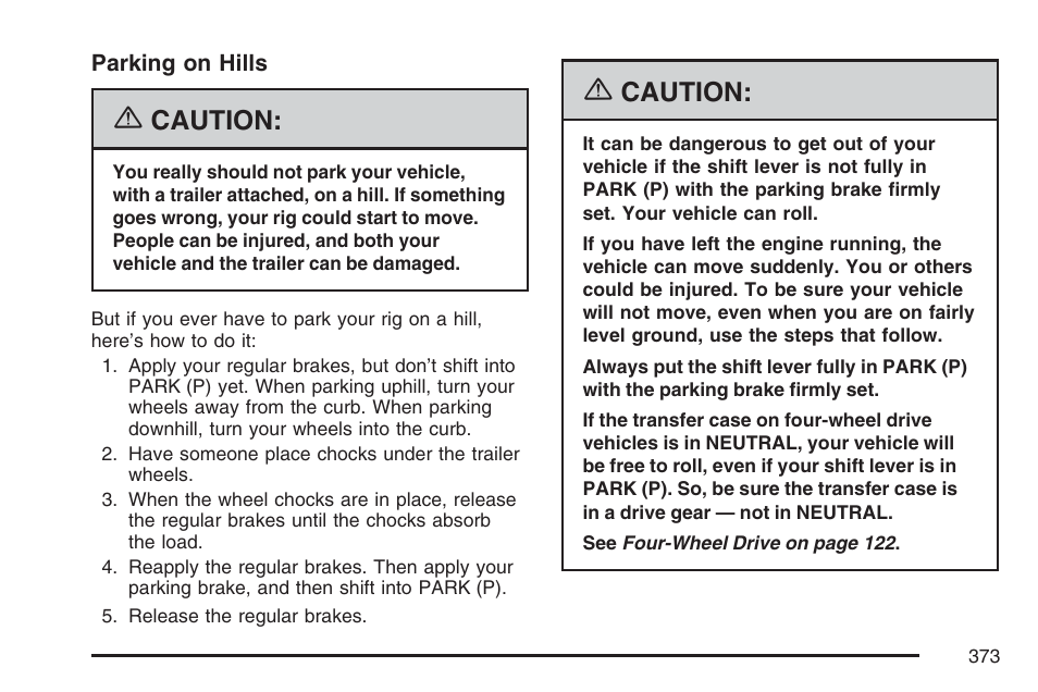 Caution | GMC 2007 Envoy User Manual | Page 373 / 562