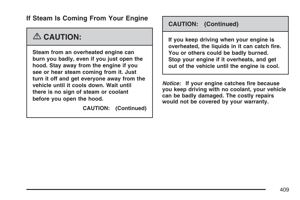 Caution | GMC 2007 Envoy User Manual | Page 409 / 562