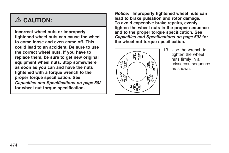 Caution | GMC 2007 Envoy User Manual | Page 474 / 562