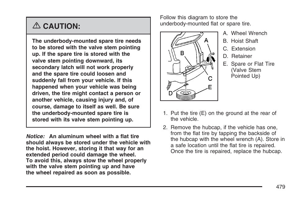 Caution | GMC 2007 Envoy User Manual | Page 479 / 562