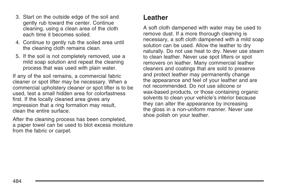 Leather | GMC 2007 Envoy User Manual | Page 484 / 562