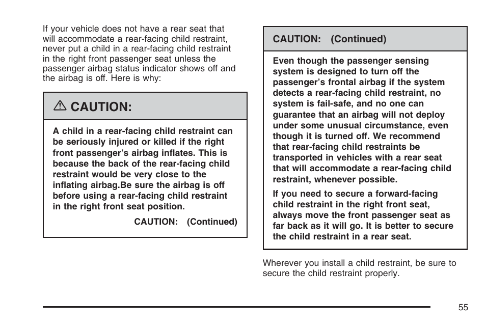 Caution | GMC 2007 Envoy User Manual | Page 55 / 562