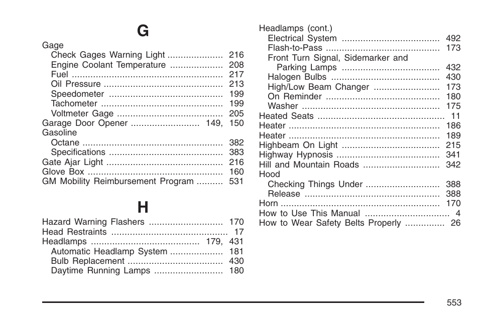 GMC 2007 Envoy User Manual | Page 553 / 562