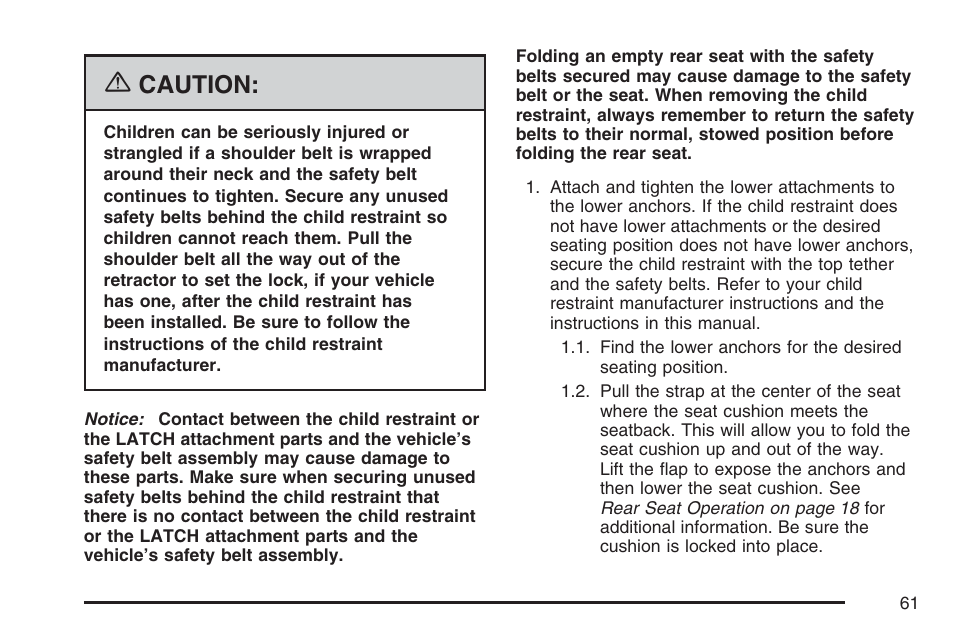 Caution | GMC 2007 Envoy User Manual | Page 61 / 562