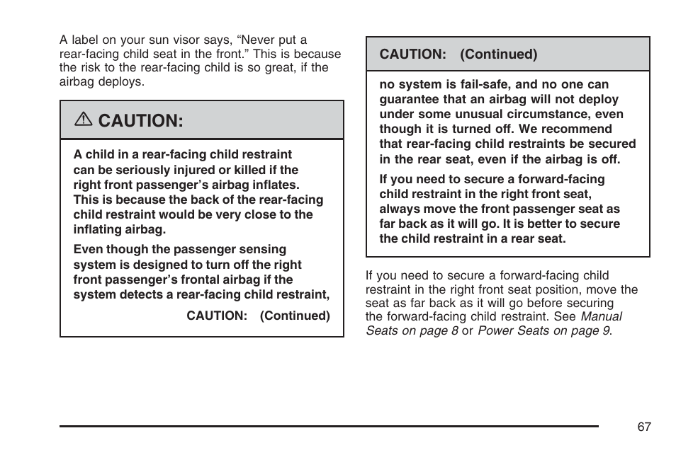 Caution | GMC 2007 Envoy User Manual | Page 67 / 562