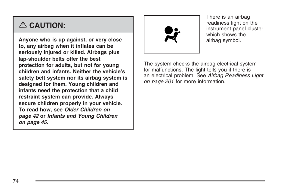 Caution | GMC 2007 Envoy User Manual | Page 74 / 562