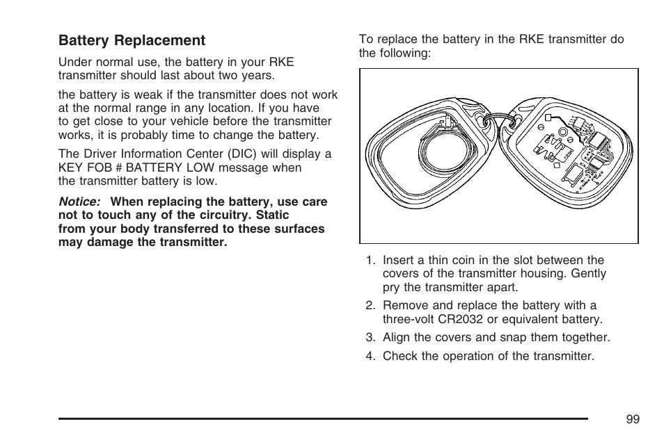 Battery replacement | GMC 2007 Envoy User Manual | Page 99 / 562