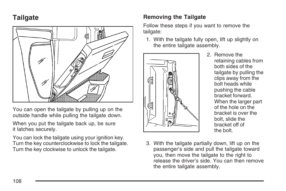 Tailgate | GMC 2007 Canyon User Manual | Page 108 / 492