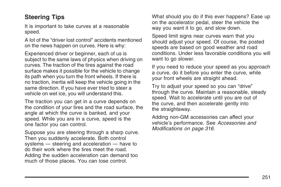 Steering tips | GMC 2007 Canyon User Manual | Page 251 / 492