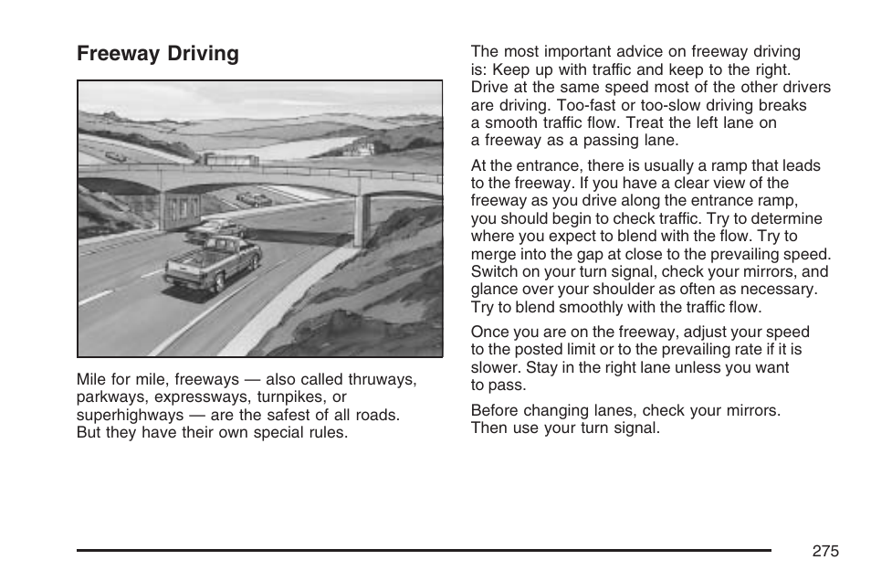 Freeway driving | GMC 2007 Canyon User Manual | Page 275 / 492