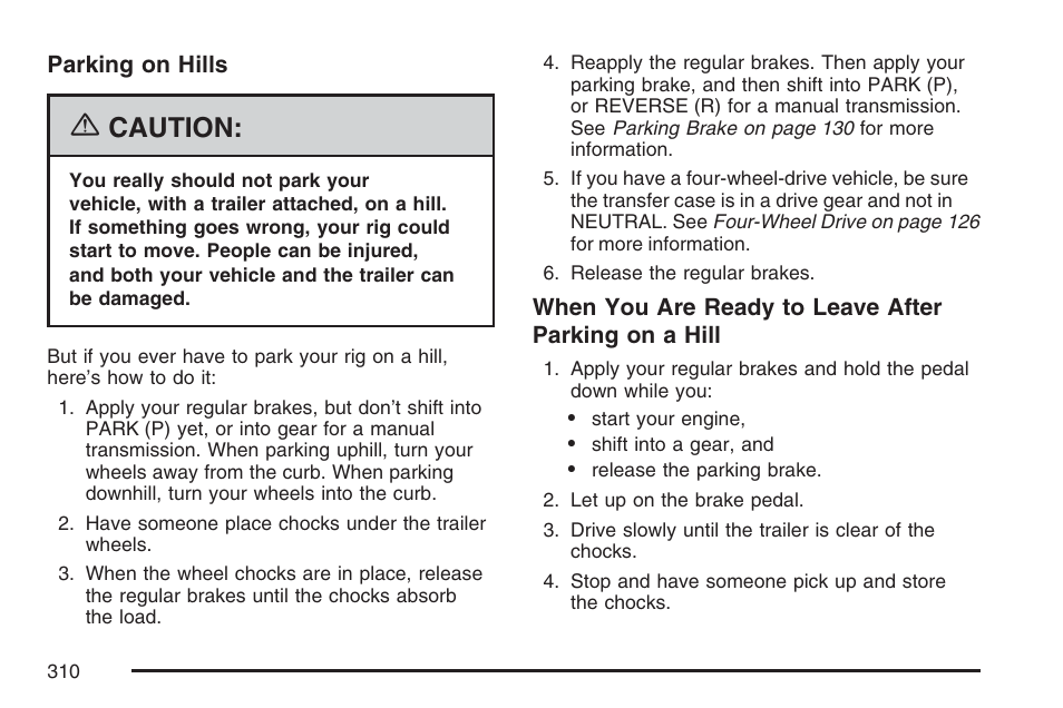 Caution | GMC 2007 Canyon User Manual | Page 310 / 492