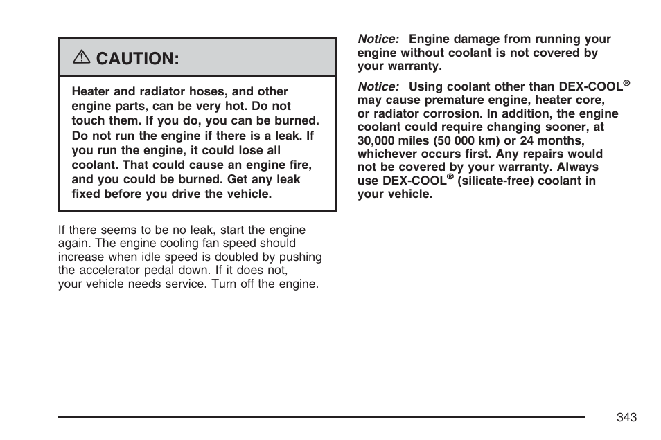 Caution | GMC 2007 Canyon User Manual | Page 343 / 492