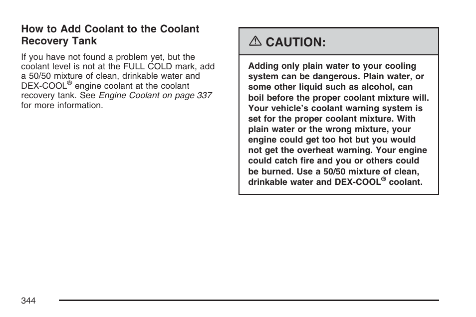 Caution | GMC 2007 Canyon User Manual | Page 344 / 492