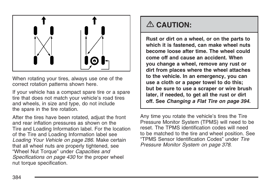 Caution | GMC 2007 Canyon User Manual | Page 384 / 492