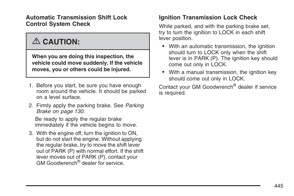 Caution | GMC 2007 Canyon User Manual | Page 445 / 492