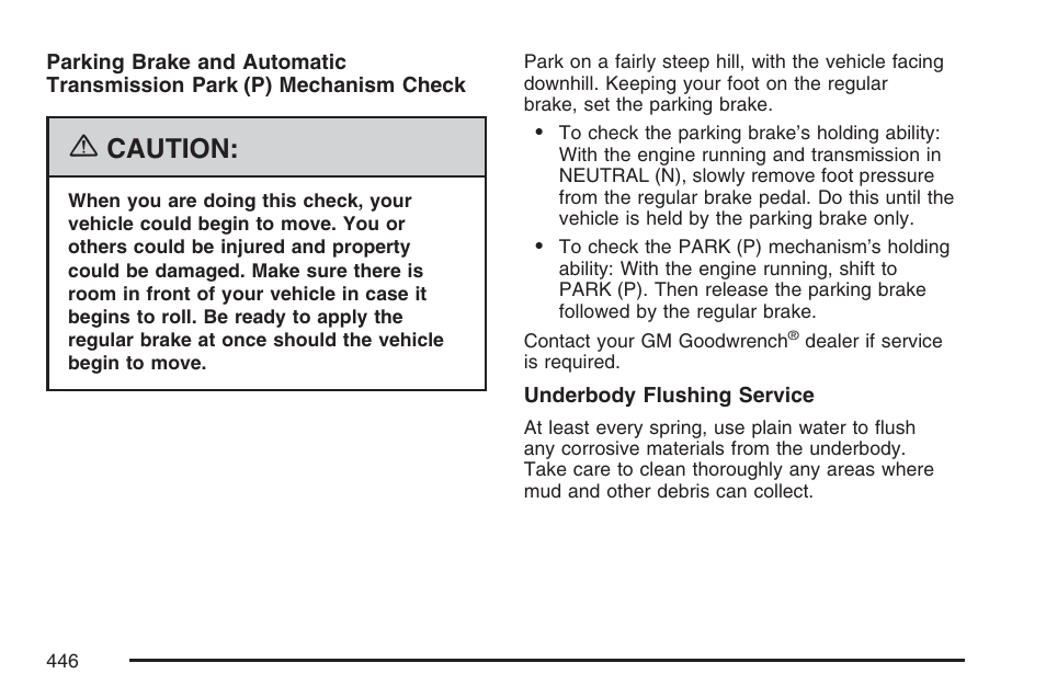 Caution | GMC 2007 Canyon User Manual | Page 446 / 492