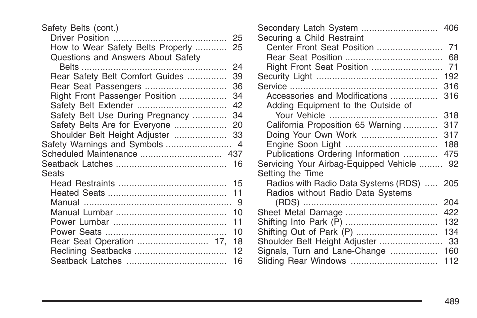 GMC 2007 Canyon User Manual | Page 489 / 492