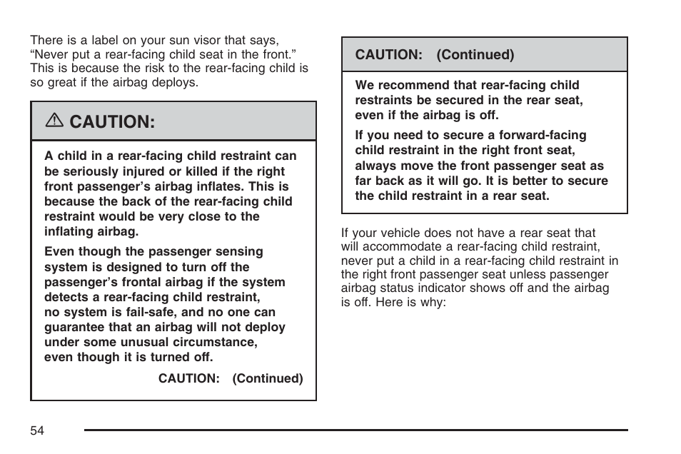 Caution | GMC 2007 Canyon User Manual | Page 54 / 492