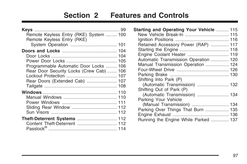 Features and controls | GMC 2007 Canyon User Manual | Page 97 / 492