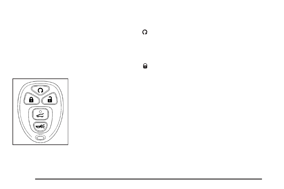 Remote keyless entry (rke) system operation, Remote keyless entry (rke) system, Operation | GMC 2007 Acadia User Manual | Page 100 / 554