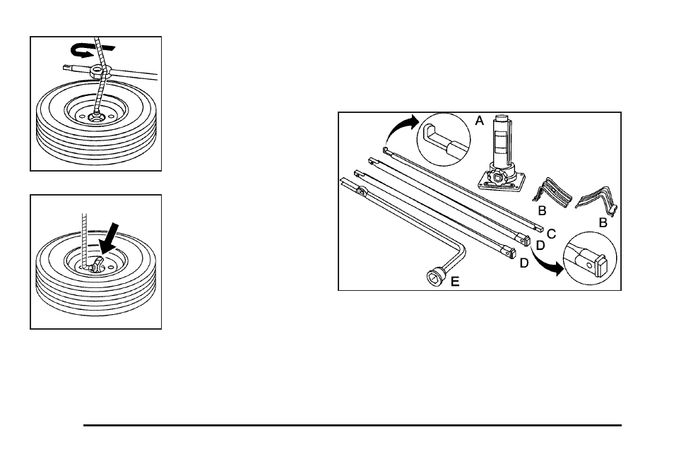 Removing the flat tire and installing the, Spare tire -96 | GMC 2006 Sierra User Manual | Page 508 / 600