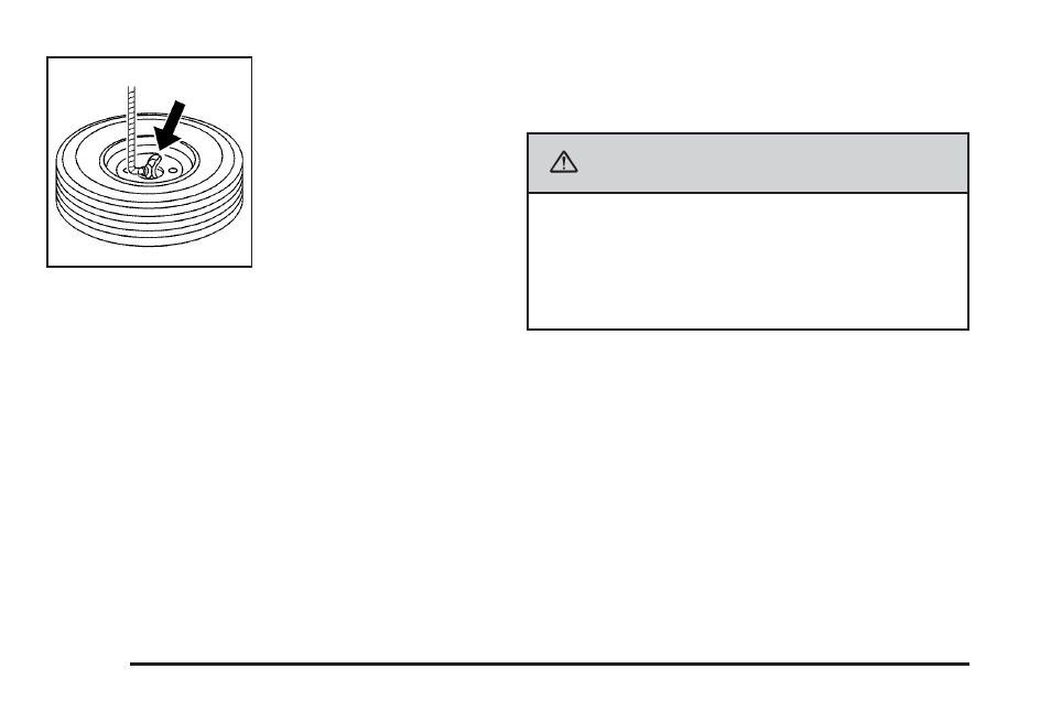 Storing a flat or spare tire and tools, Storing a flat or spare tire and tools -108, Caution | GMC 2006 Sierra User Manual | Page 520 / 600