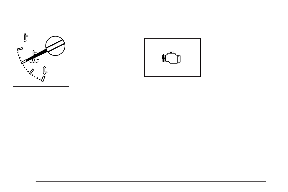 Engine coolant temperature gage, Malfunction indicator lamp | GMC 2006 Canyon User Manual | Page 160 / 434