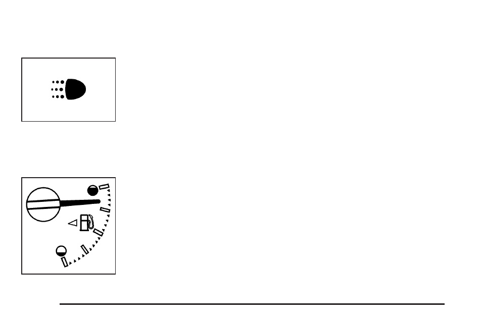 Daytime running lamps (drl) indicator light, Fuel gage | GMC 2006 Canyon User Manual | Page 166 / 434