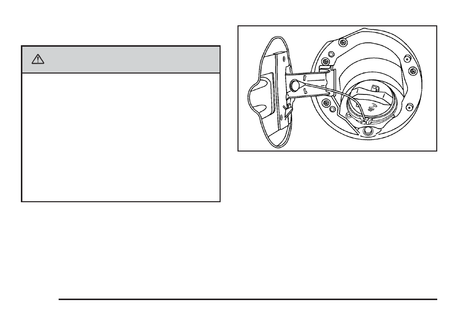 Filling the tank, Filling the tank -8, Caution | GMC 2006 Canyon User Manual | Page 284 / 434