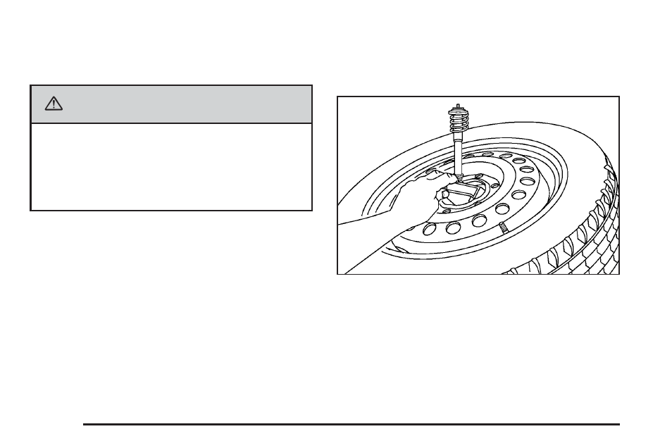 Storing a flat or spare tire and tools, Storing a flat or spare tire and tools -88, Caution | GMC 2006 Canyon User Manual | Page 364 / 434