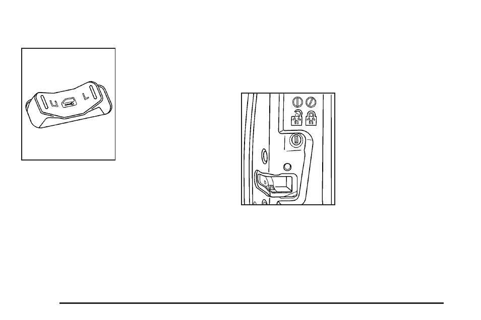 Power door locks, Rear door security locks (crew cab) | GMC 2006 Canyon User Manual | Page 94 / 434