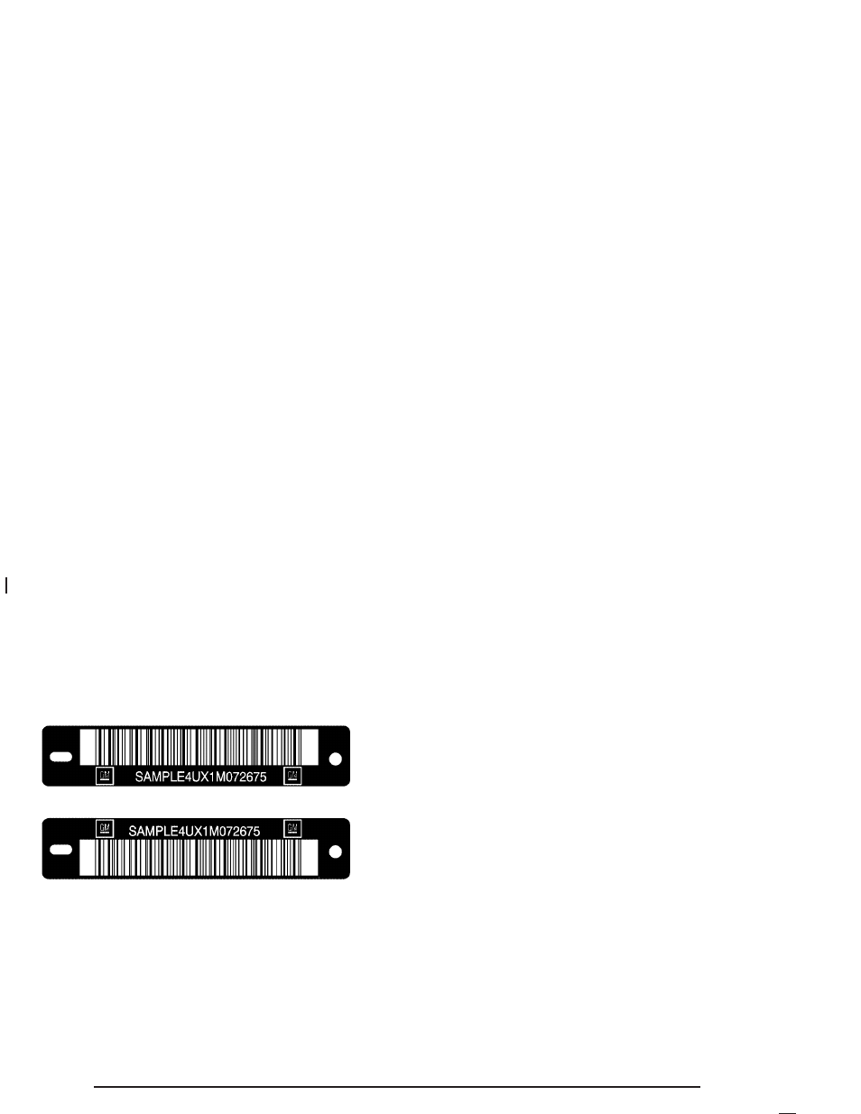 Vehicle identification, Vehicle identification number (vin), Service parts identification label | Electrical system, Add-on electrical equipment | GMC 2005 Canyon User Manual | Page 370 / 420