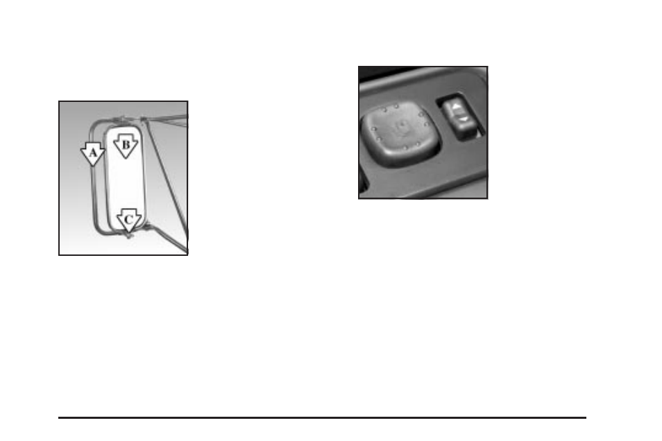 Outside west coast-type mirrors, Outside power mirrors | GMC 2004 Sierra User Manual | Page 155 / 588