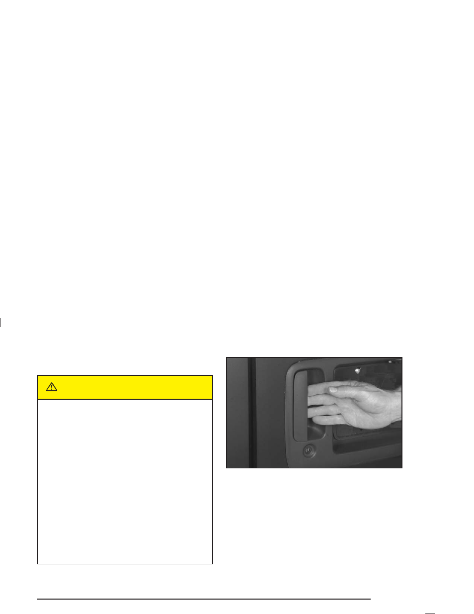 Rear doors, Rear doors -15, Caution | GMC 2004 Savana User Manual | Page 101 / 398